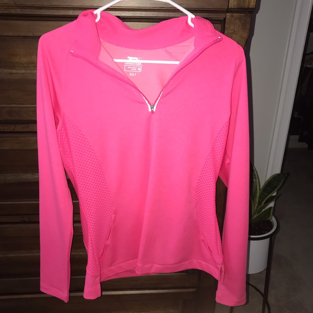 Pink active zip up